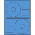 4.64" x 4.64" Fluorescent Blue Sheet Labels