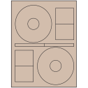 4.64" x 4.64" Pastel Tan Sheet Labels