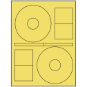 4.64" x 4.64" Pastel Yellow Sheet Labels