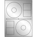 4.64" x 4.64" Silver Foil Sheet Labels