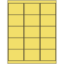 2.6875" x 2" Pastel Yellow Rectangular Sheet Labels