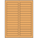 3.4375" x 0.667" Pastel Orange Rectangular Sheet Labels