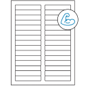 3.4375" x 0.667" White Rectangular Sheet Labels - Ultra Aggressive Adhesive