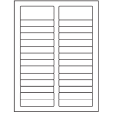 3.4375" x 0.667" White Polyester Rectangular Sheet Labels