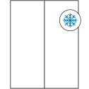 4.25" x 11" White Rectangular Sheet Labels - Freezer Grade Adhesive