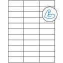 2.83" x 1" White Rectangular Sheet Labels - Ultra Aggressive Adhesive
