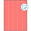 8.5" x 11" Fluorescent Red Rectangular Sheet Labels - Removable Adhesive