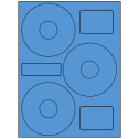 4.52" x 4.52" Fluorescent Blue Sheet Labels