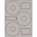 4.52" x 4.52" Gray Sheet Labels