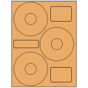 4.52" x 4.52" Pastel Orange Sheet Labels