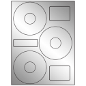 4.52" x 4.52" Silver Foil Sheet Labels