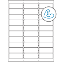 2.625" x 1" White Rectangular Sheet Labels - Ultra Aggressive Adhesive