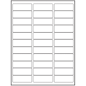 2.625" x 0.875" White Rectangular Sheet Labels