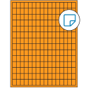 0.5" x 0.75" Fluorescent Orange Rectangular Sheet Labels - Removable Adhesive