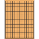0.5" x 0.75" Pastel Orange Rectangular Sheet Labels