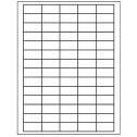 1.5" x 0.75" White Matte Litho Rectangular Sheet Labels