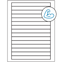 7" x 0.68" White Rectangular Sheet Labels - Ultra Aggressive Adhesive