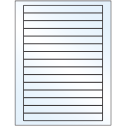 7" x 0.68" Crystal Clear Rectangular Sheet Labels