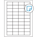 1.75" x 1" White Rectangular Sheet Labels - Removable Adhesive