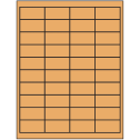 2" x 1" Pastel Orange Rectangular Sheet Labels