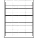 2" x 1" White Rectangular Sheet Labels