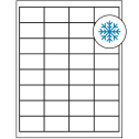 2" x 1.25" White Rectangular Sheet Labels - Freezer Grade Adhesive