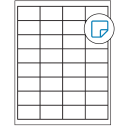 2" x 1.25" White Rectangular Sheet Labels - Removable Adhesive