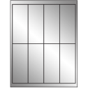 2" x 5" Silver Foil Rectangular Sheet Labels