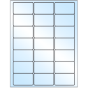 2.5" x 1.5" White Premium High Gloss Rectangular Sheet Labels