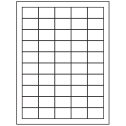 1.5" x 1" White Rectangular Sheet Labels
