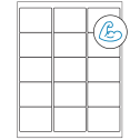 2.625" x 2" White Rectangular Sheet Labels - Ultra Aggressive Adhesive