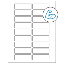 3" x 1" White Rectangular Sheet Labels - Ultra Aggressive Adhesive