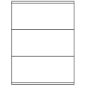 8.5" x 3.5" White Rectangular Sheet Labels