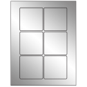 3" x 3" Silver Foil Square Sheet Labels