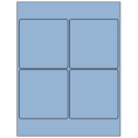 4" x 4" Pastel Blue Square Sheet Labels