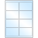 4" x 2.5" White Premium High Gloss Rectangular Sheet Labels
