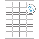 1.9375" x 0.5" White Rectangular Sheet Labels - Ultra Aggressive Adhesive