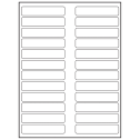3.5" x 0.75" White Vinyl Drum Rectangular Sheet Labels