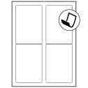3.5" x 5" Blockout Rectangular Sheet Labels (4-UP)
