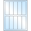 1.5" x 4.75" White Premium High Gloss Rectangular Sheet Labels