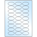 2" x 1" White Premium High Gloss Oval Sheet Labels