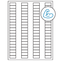 1.125" x 0.5" White Rectangular Sheet Labels - Ultra Aggressive Adhesive