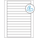 7" x 0.75" White Rectangular Sheet Labels - Ultra Aggressive Adhesive