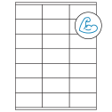 2.83" x 1.5" White Rectangular Sheet Labels - Ultra Aggressive Adhesive