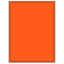 8.375" x 10.875" Fluorescent Red Rectangular Sheet Labels