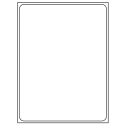 8.375" x 10.875" White Rectangular Sheet Labels
