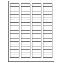 1.7225" x 0.5" White Rectangular Sheet Labels