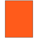 8.5" x 11" Fluorescent Red Rectangular Sheet Labels