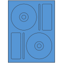 4.656" x 4.656" Fluorescent Blue Sheet Labels