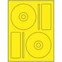 4.656" x 4.656" Fluorescent Yellow Sheet Labels